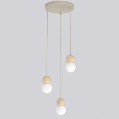 Lámpara colgante Bara Moca (3 luces)