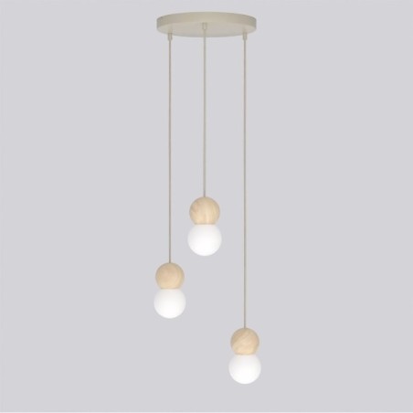 Lámpara colgante Bara Moca (3 luces)