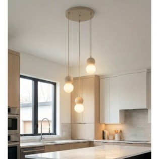 Lámpara colgante Bara Moca (3 luces)