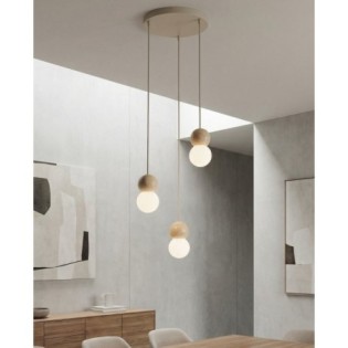 Lámpara colgante Bara Moca (3 luces)