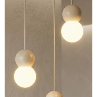Lámpara colgante Bara Moca (3 luces)