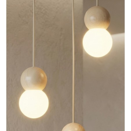 Lámpara colgante Bara Moca (3 luces)