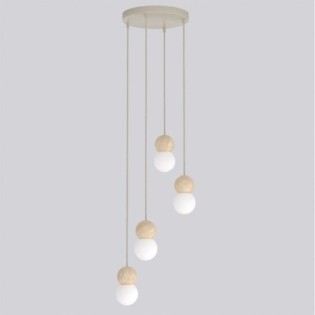 Lámpara colgante Bara Moca (4 luces)