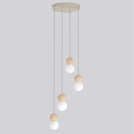 Lámpara colgante Bara Moca (4 luces)