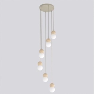 Lámpara colgante Bara Moca (6 luces)