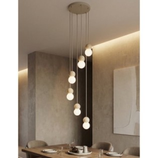 Lámpara colgante Bara Moca (6 luces)