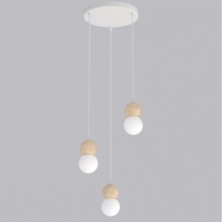 Lámpara colgante Bara Blanco (3 luces)