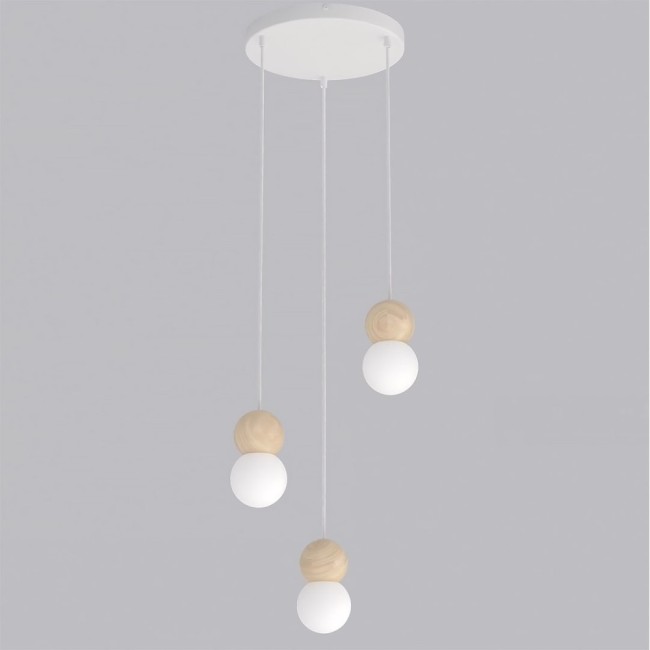 Lámpara colgante Bara Blanco (3 luces)