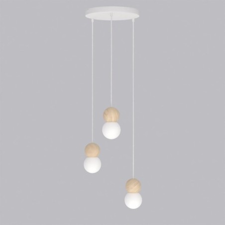 Lámpara colgante Bara Blanco (3 luces)