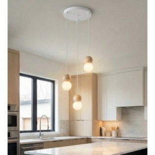 Lámpara colgante Bara Blanco (3 luces)