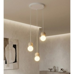 Lámpara colgante Bara Blanco (3 luces)