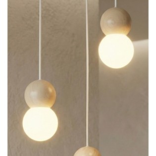 Lámpara colgante Bara Blanco (3 luces)