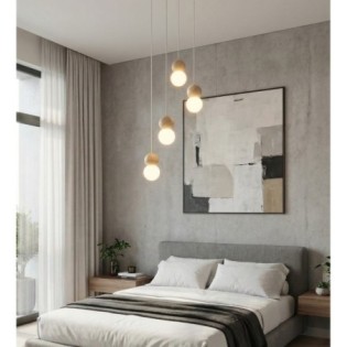 Lámpara colgante Bara Blanco (4 luces)
