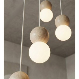 Lámpara colgante Bara Blanco (4 luces)