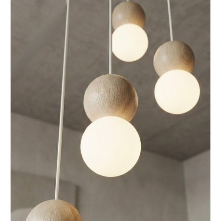 Lámpara colgante Bara Blanco (4 luces)