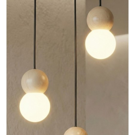 Lámpara colgante Bara Negro (3 luces)