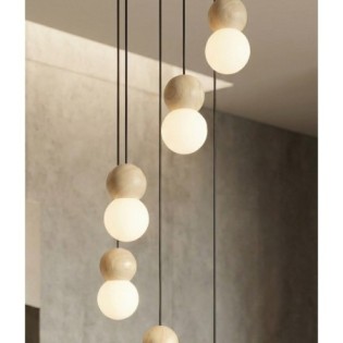 Lámpara colgante Bara Negro (6 luces)