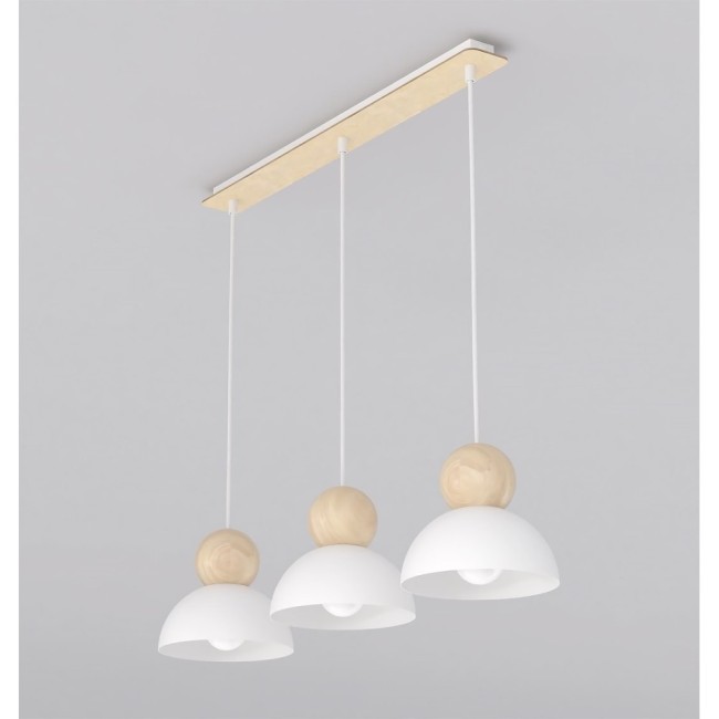 Lámpara colgante Reta Blanco (3 luces)