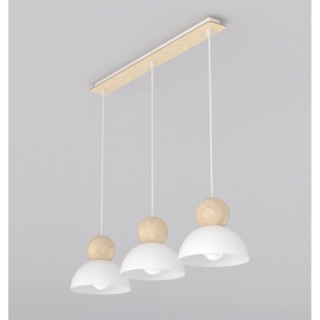 Lámpara colgante Reta Blanco (3 luces)