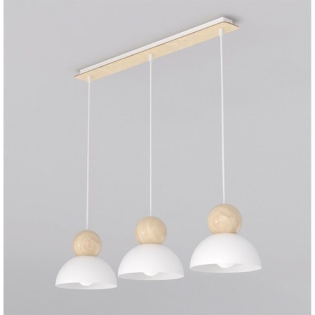 Lámpara colgante Reta Blanco (3 luces)