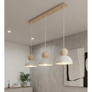 Lámpara colgante Reta Blanco (3 luces)