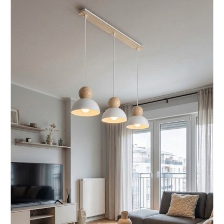 Lámpara colgante Reta Blanco (3 luces)