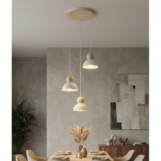Lámpara colgante Reta II Blanco (3 luces)