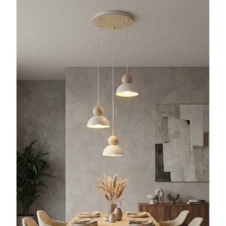 Lámpara colgante Reta II Blanco (3 luces)