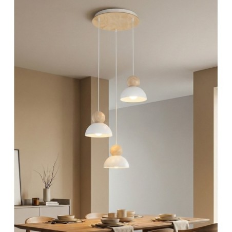 Lámpara colgante Reta II Blanco (3 luces)