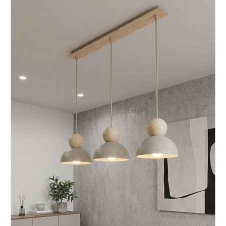Lámpara colgante Reta Moca (3 luces)