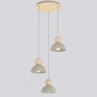Lámpara colgante Reta II Moca (3 luces)