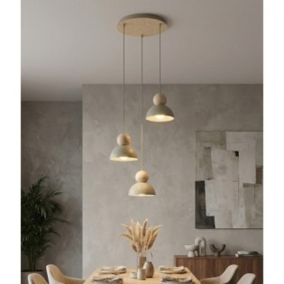 Lámpara colgante Reta II Moca (3 luces)