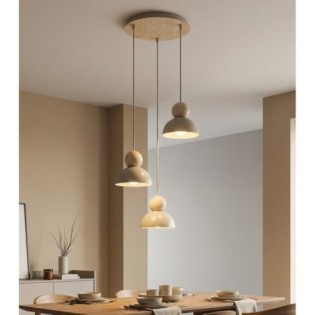 Lámpara colgante Reta II Moca (3 luces)