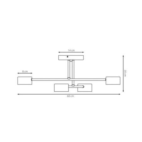 Lámpara de techo Lim Moca (4 luces)