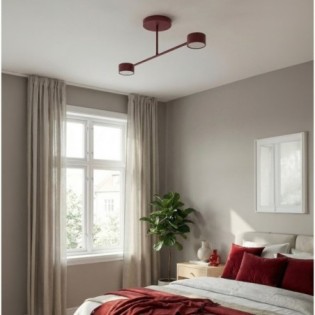 Lámpara de techo Lim Burdeos (2 luces)