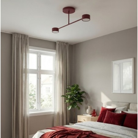 Lámpara de techo Lim Burdeos (2 luces)