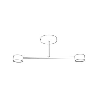 Lámpara de techo Lim Burdeos (2 luces)