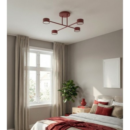 Lámpara de techo Lim Burdeos (4 luces)