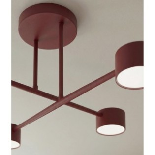 Lámpara de techo Lim Burdeos (4 luces)