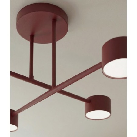 Lámpara de techo Lim Burdeos (4 luces)