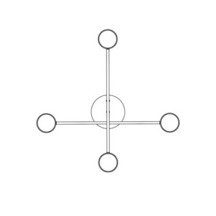 Lámpara de techo Lim Burdeos (4 luces)