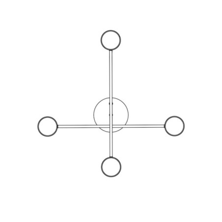 Lámpara de techo Lim Burdeos (4 luces)