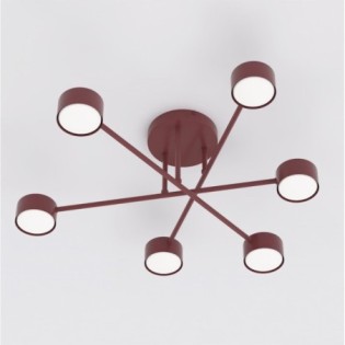 Lámpara de techo Lim Burdeos (6 luces)