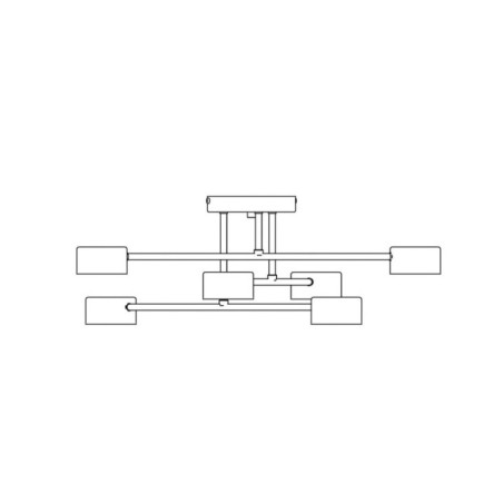 Lámpara de techo Lim Burdeos (6 luces)