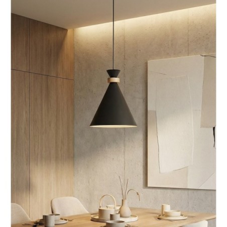 Lámpara colgante Due Negro