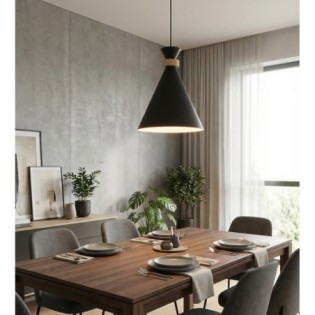 Lámpara colgante Due Negro