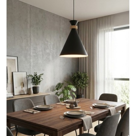 Lámpara colgante Due Negro