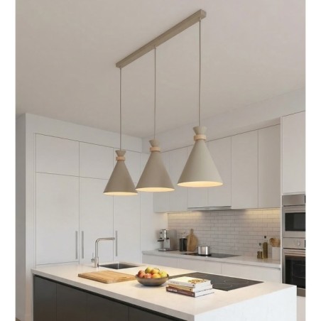 Lámpara colgante Due Moca (3 luces)