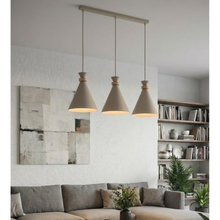 Lámpara colgante Due Moca (3 luces)