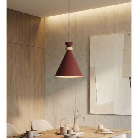 Lámpara colgante Due Burdeos